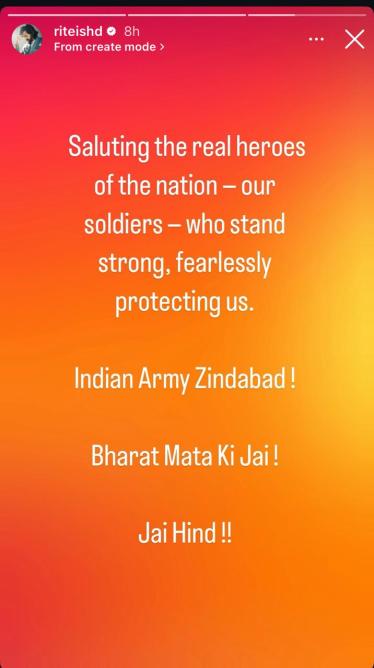 riteish deshmukh indian army post