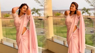 sanjana kale paaru fame actress shared pink saree photos on social media