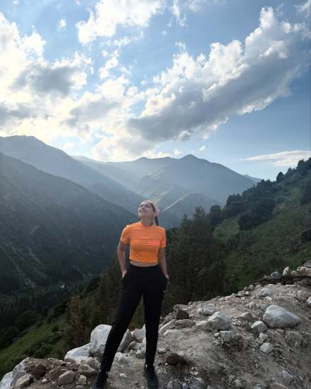 sonalee Kulkarni Kyrgyzstan Vacation photos