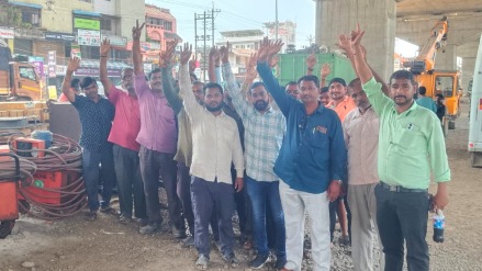 While the six-laning work of the Pune-Bengaluru highway is already delayed around 600 workers working for the contractor company have gone on strike