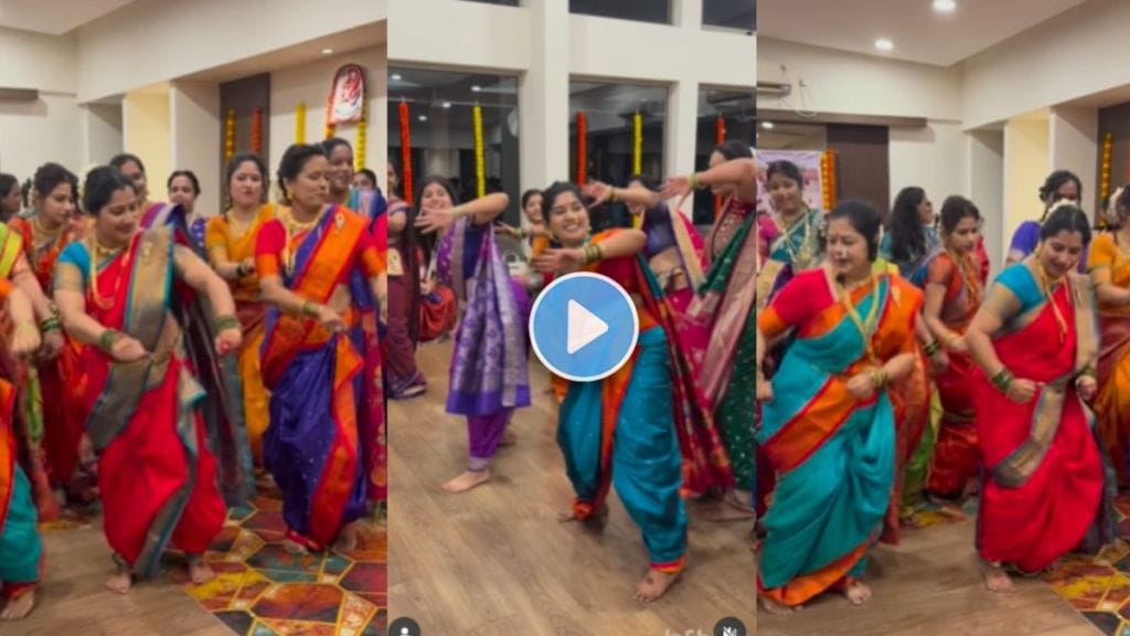 Marathi woman in nauwari saree dancing gracefully on an English song – viral video