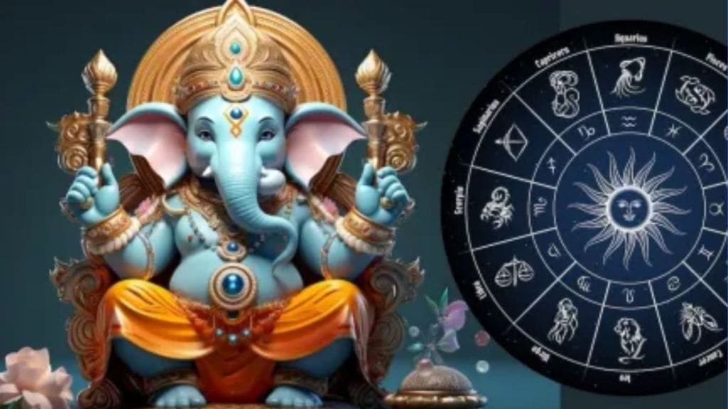 Lord Ganesha blessing five fav zodiac signs