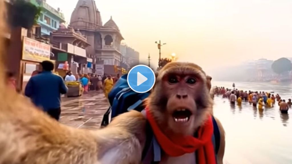 Bablu the monkey, a vlogger : viral video