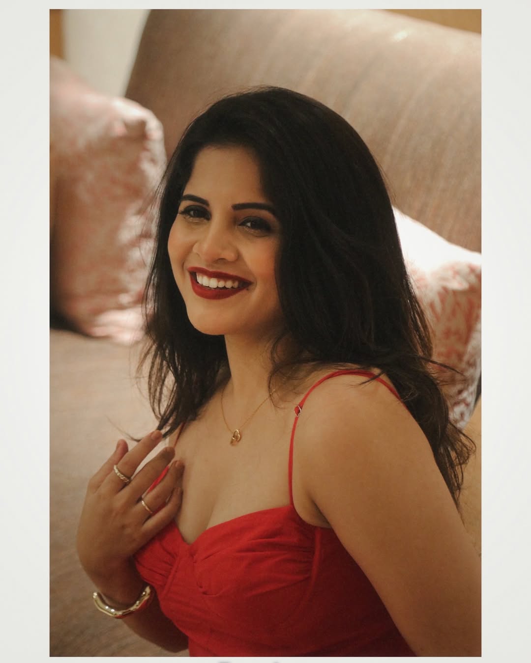 Amruta Deshmukh Red Dress Hot Look