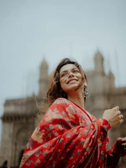 Anaghaa Bhagare Red Dress Look