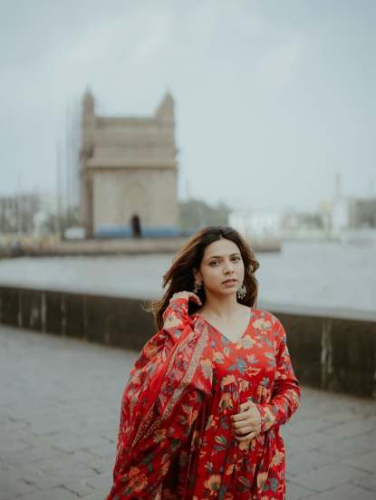 Anaghaa Bhagare Red Dress Look