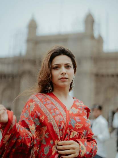 Anaghaa Bhagare Red Dress Look