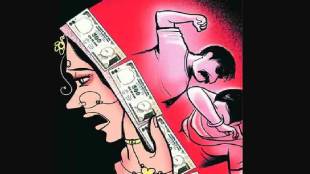 Husband tried to strangle wife to death for dowry.