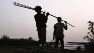 Construction workers march for pending issues in Ahilyanagar