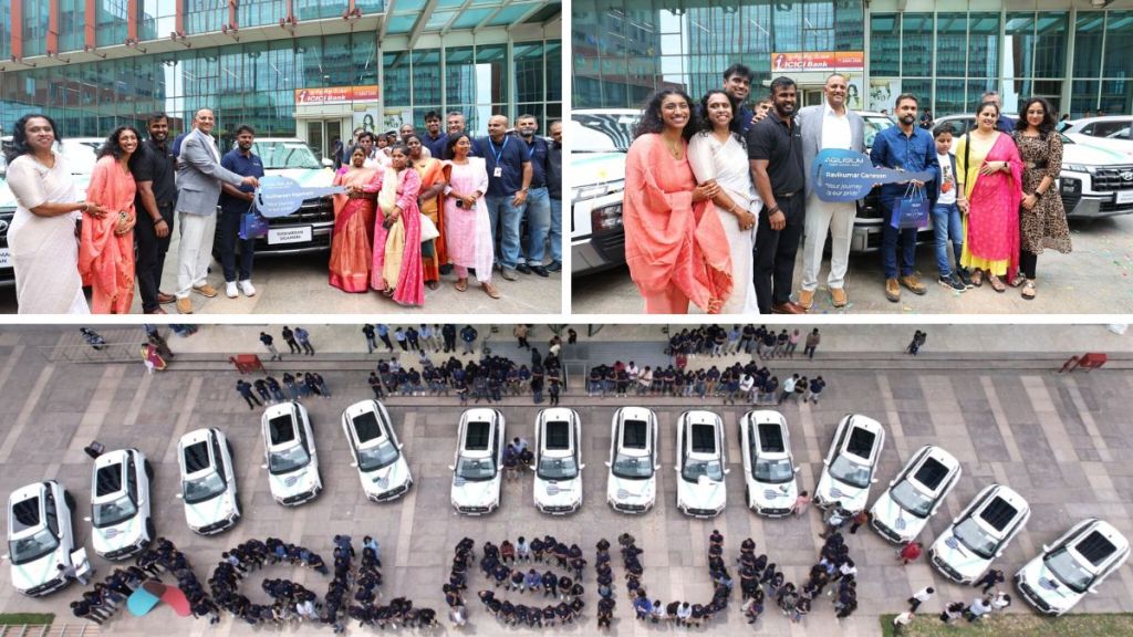 Employees pose with new Hyundai Creta SUVs gifted by Chennai IT company on its 10th anniversary Employees pose with new Hyundai Creta SUVs gifted by Chennai IT company on its 10th anniversary