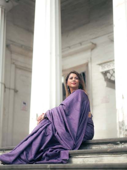 Deepali Pansare Purple Saree Look