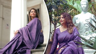 Deepali Pansare Purple Saree Look