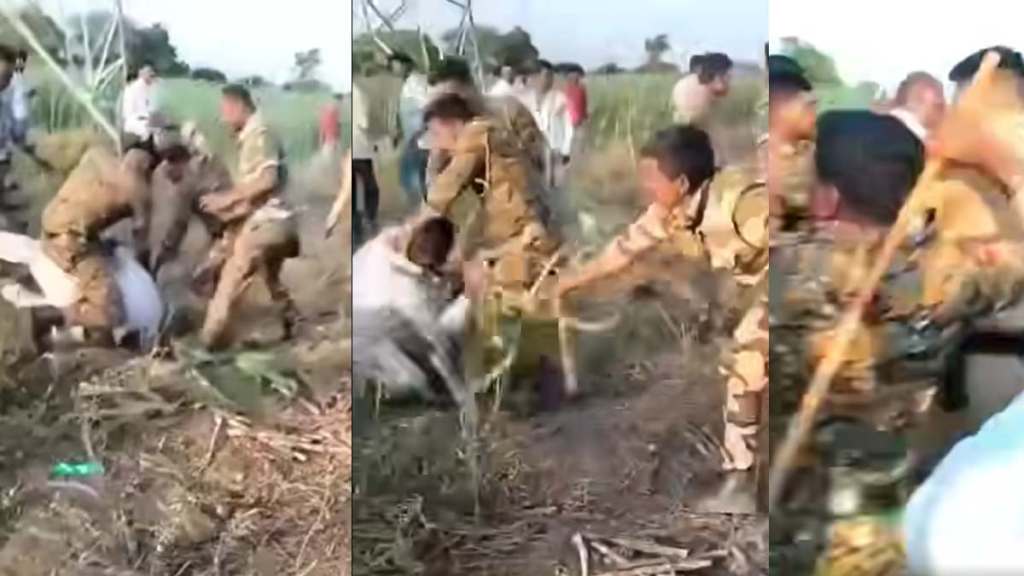 Dharashiv Farmers beaten by Police Dharashiv Farmers beaten by Police