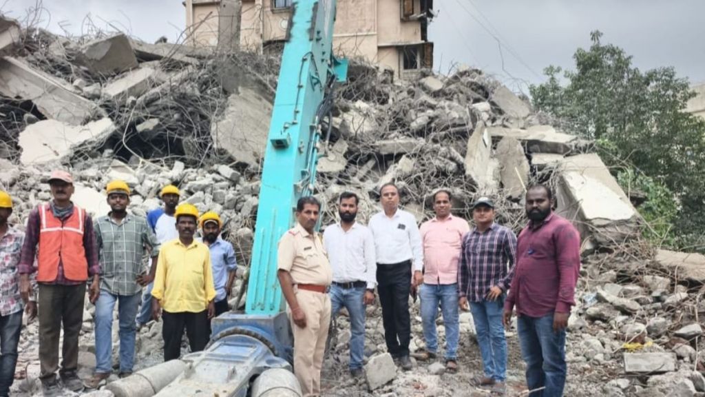 Dombivli illegal building demolition Tanishka Residency demolished after 23 day operation