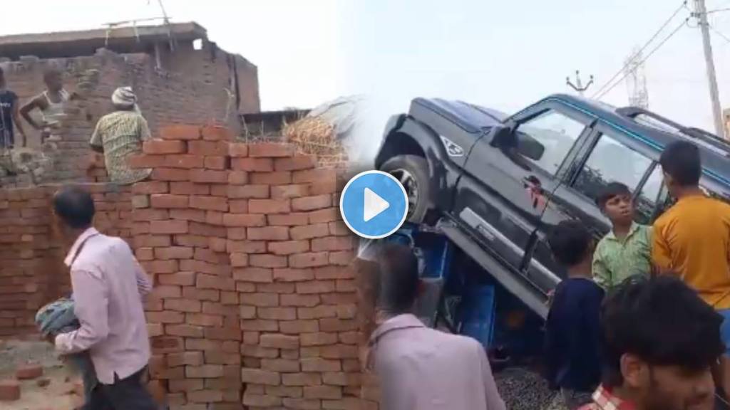 Drunk Driver Breaks Wall And Climbs Onto E Rickshaw Drunk Driver Breaks Wall And Climbs Onto E Rickshaw