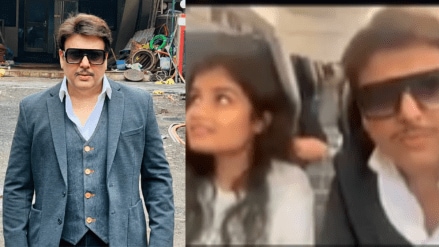 govinda in flight video goes viral seen resting on little girl shoulder