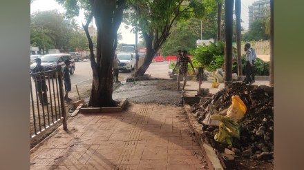 Complaint filed against Hilton Mumbai International Airport for cutting down footpaths to create entrances and walkways Mumbai print news