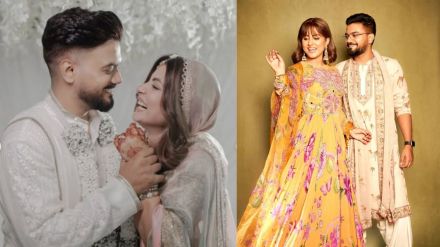 hina khan celebrate first eid after marriage share dulhan on duty
