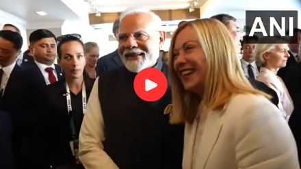 Modi-Meloni Meet Viral Video
