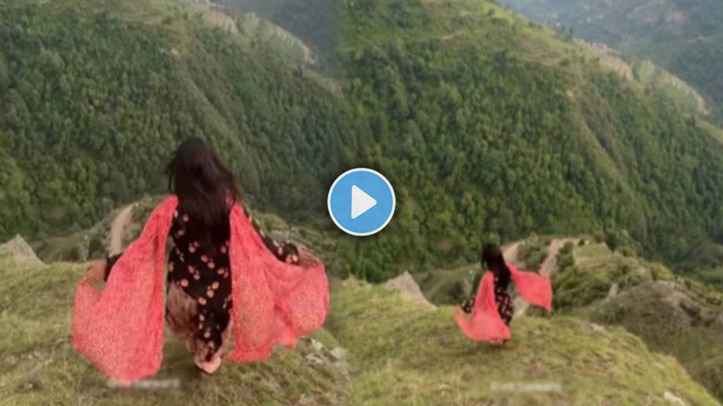 The young woman ran straight into the valley