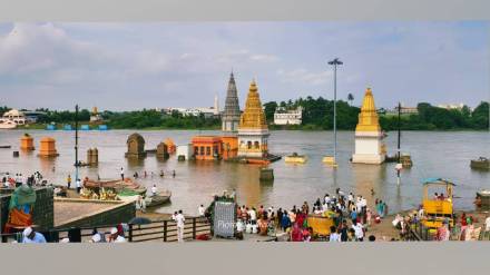 Chandrabhaga river over flowing