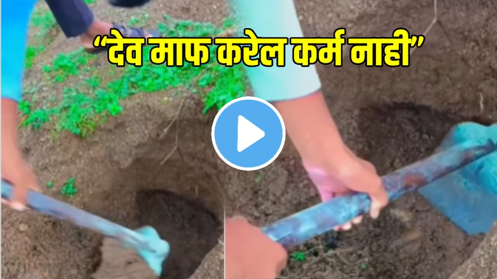 A dog was buried in the ground at farm video goes viral on social media