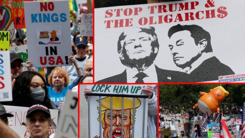 No Kings Protest across us against Donald Trump