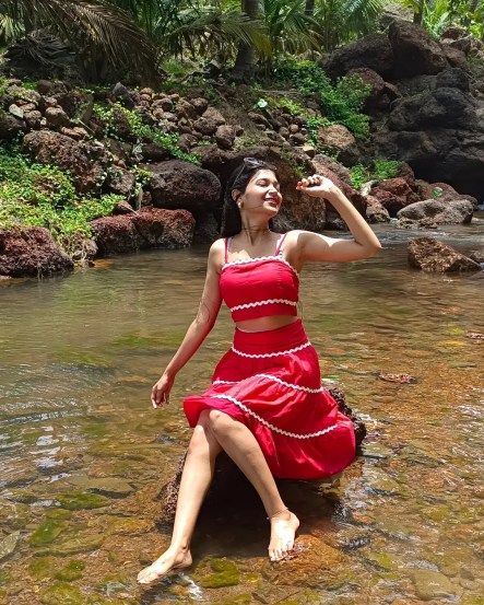 Rohini Naik Red Skirt-Top Photoshoot