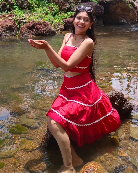 Rohini Naik Red Skirt-Top Photoshoot