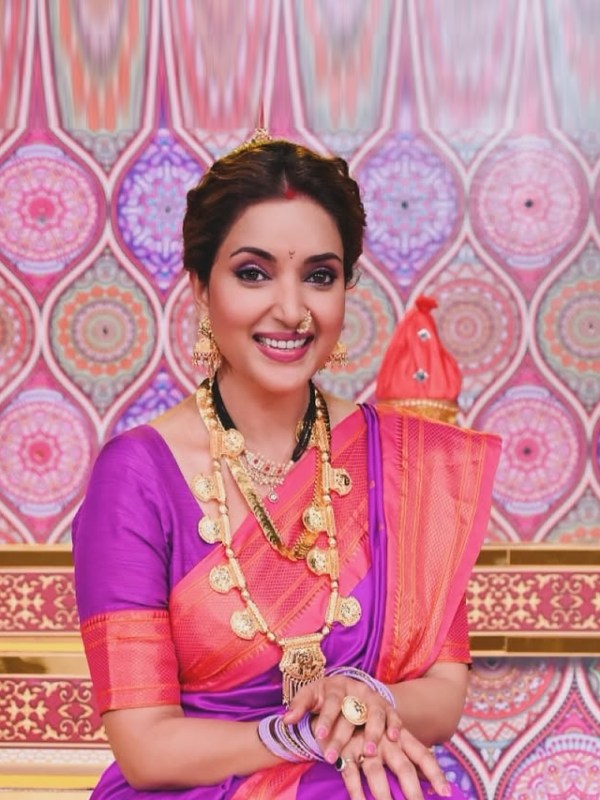 Rupali Bhosle Nauvari Saree Look