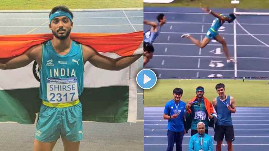 Maharashtra Tejas Shirse Wins Gold Medal in Taiwan Open International Athletics Competition Race Video
