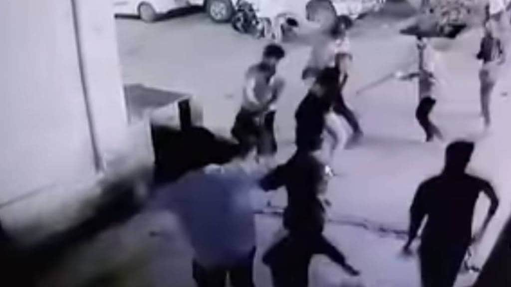 Washim two groups clashed over a minor issue police intervened