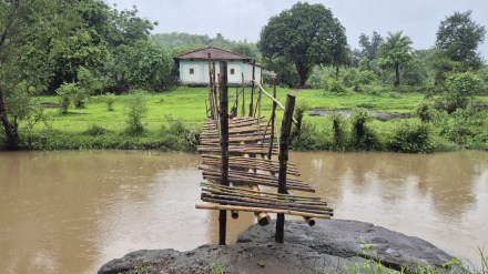Dolhari Budruk village bamboo bridge, Palghar district Dolhari Budruk,