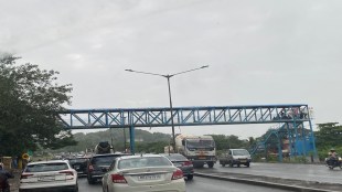Mumbai Ahmedabad Road, Unauthorized Advertisement Board, Pedestrian Bridge, Ghodbunder Sasunavghar,
