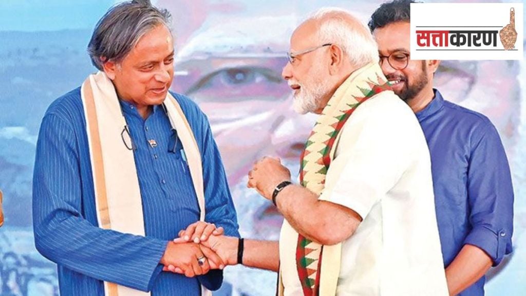 काँग्रेस खासदार शशी थरूर यांनी आपल्या एका लेखात पंतप्रधान नरेंद्र मोदी यांचे कौतुक केले. (छायाचित्र-पीटीआय)