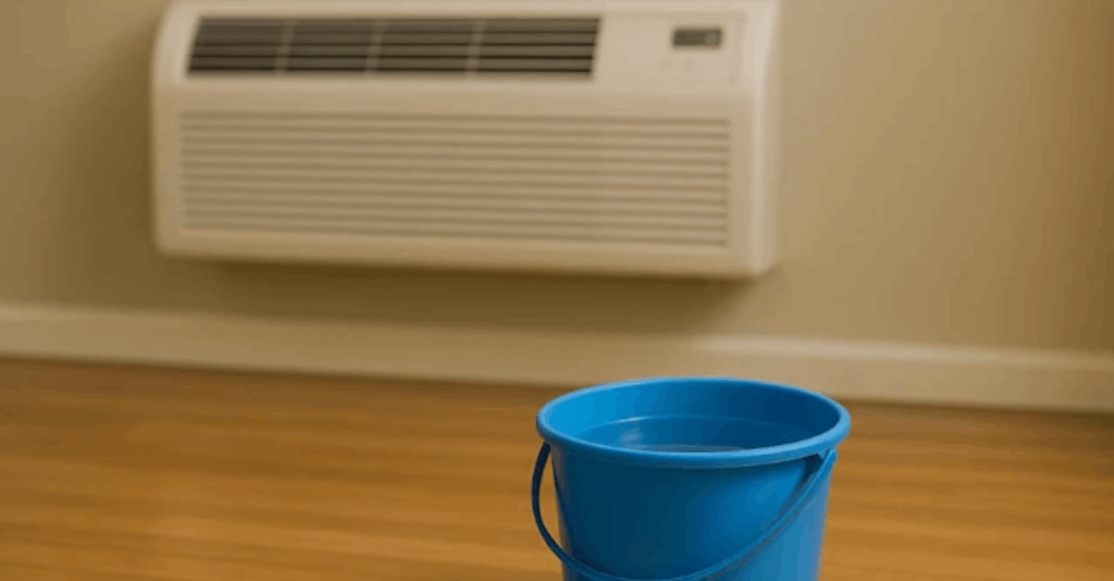 Water bucket in ac room reduce dryness air conditioner