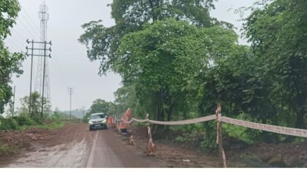 badlapur murbad concrete road construction barvi dam road diversion