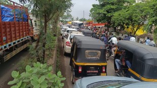 traffic jam thane loksatta news