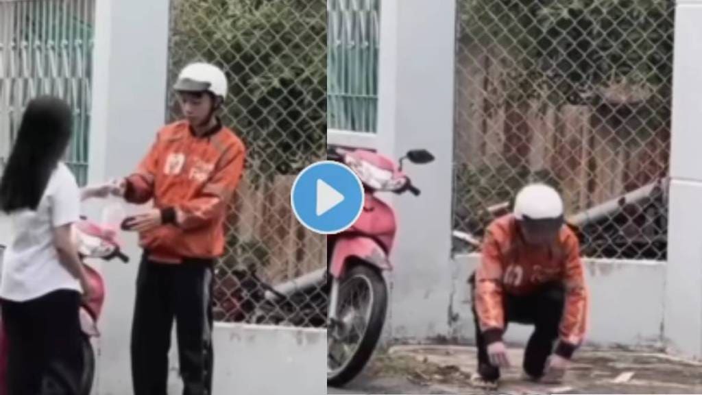 Viral video of woman insulting delivery boy on road shocking video on social media