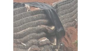 question mark work gabion wall parshuram ghat mumbai goa highway
