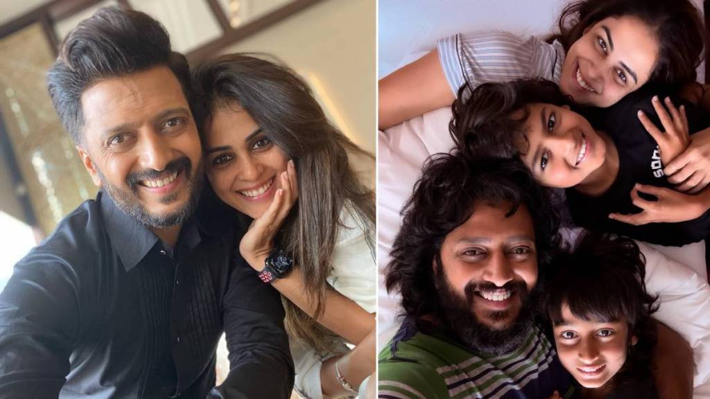 Riteish Deshmukhs special post for wife Genelia shares picture with children Riteish Deshmukhs special post for wife Genelia shares picture with children