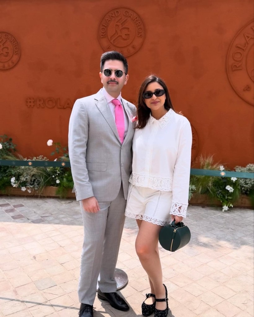 Parineeti Chopra Raghav Chadha Romance in Paris Latest Photos | Parineeti Chopra Raghav Chadha Paris Romance with French Open 2025 Final Match