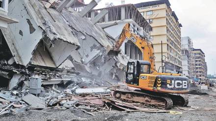TMC crackdown on illegal buildings news in marathi