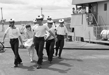 Irish Naval Service recovering bodies from the Air India Flight 182 disaster