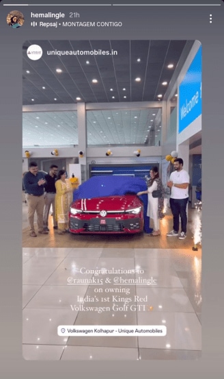 marathi actress new car hemal ingle