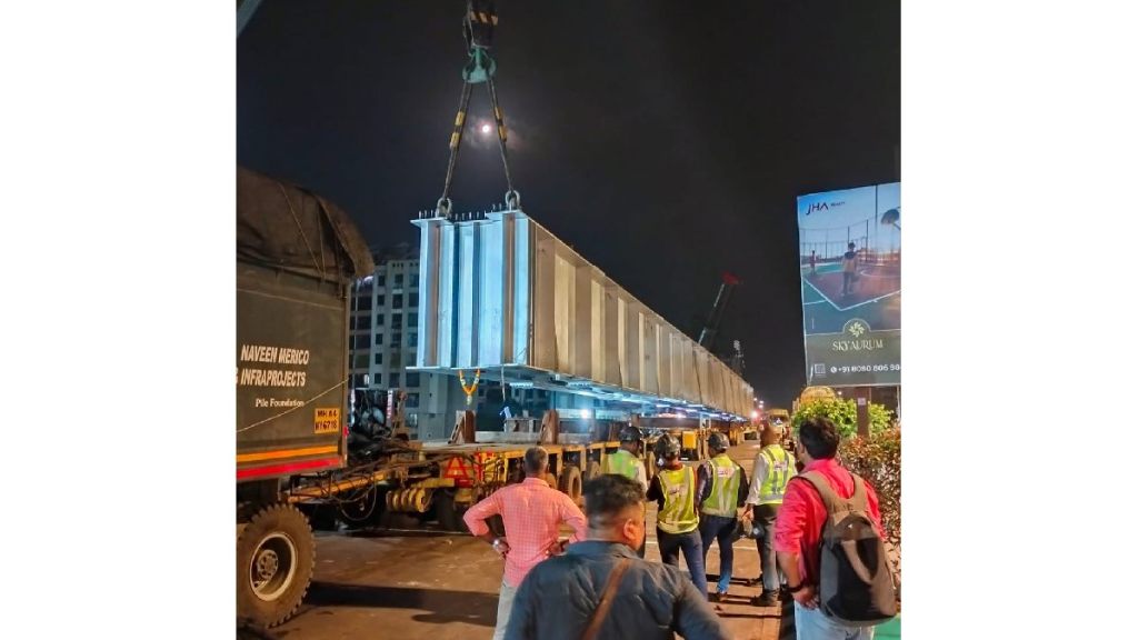 important phase of metro 9 project completed in bhayander, bridge finally built over railway tracks important phase of metro 9 project completed in bhayander, bridge finally built over railway tracks