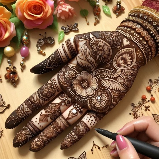 AI Mehndi Ideas to Glam Up Your Vat Purnima Look
