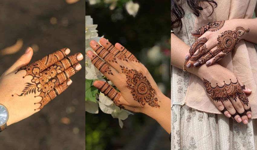 elegant mehndi for office