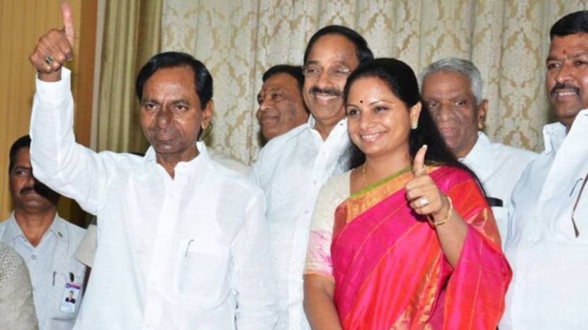 k chandrashekar rao and k kavita (छायाचित्र X@K Kavitha)