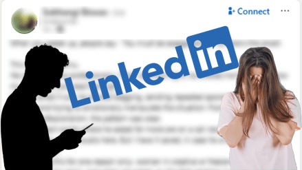 Vulgar message post on linkedin asking mumbai woman to show her waist for 5000 rupees post went viral on social media